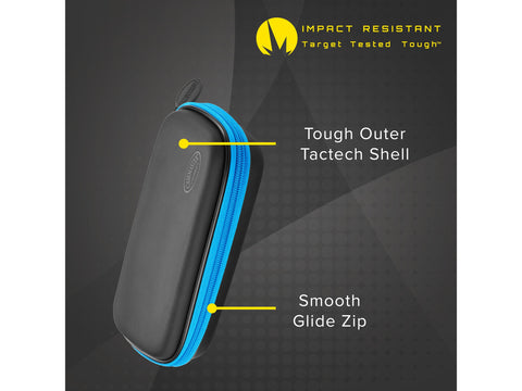 Image of Casemaster Warden Dart Case with Blue Zipper - HomeFitPlay