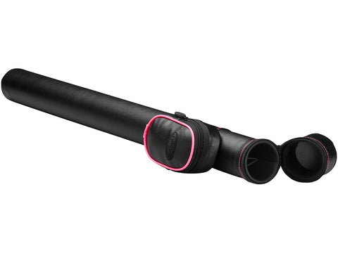 Image of Casemaster Q-Vault Supreme Black with Pink Trim Cue Case - HomeFitPlay