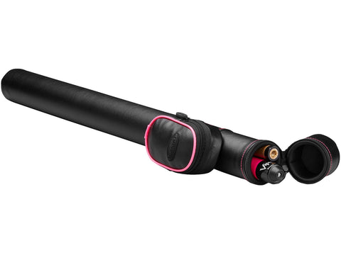 Image of Casemaster Q-Vault Supreme Black with Pink Trim Cue Case - HomeFitPlay