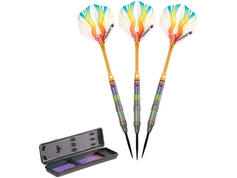 Image of Elkadart Rainbow 90% Tungsten Steel Tip Darts Multi Color Titanium Coating - HomeFitPlay