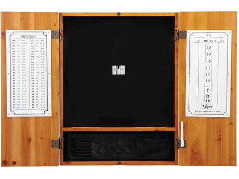 Image of Viper Metropolitan Oak Steel Tip Dartboard Cabinet - HomeFitPlay