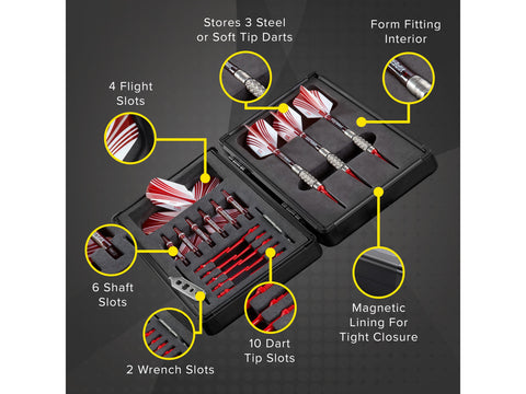 Image of Casemaster Sinister Magnetic Dart Case - HomeFitPlay