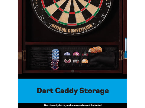 Image of Viper Metropolitan Mahogany Steel Tip Dartboard Cabinet - HomeFitPlay