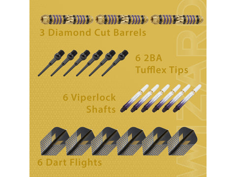 Image of Viper Wizard Purple/Black Soft Tip Darts 18 Grams - HomeFitPlay