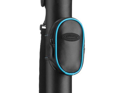 Image of Casemaster Q-Vault Supreme Black with Blue Trim Cue Case - HomeFitPlay