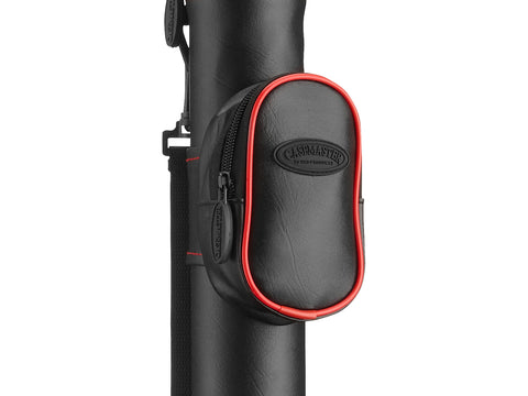 Image of Casemaster Q-Vault Supreme Black with Red Trim Cue Case - HomeFitPlay