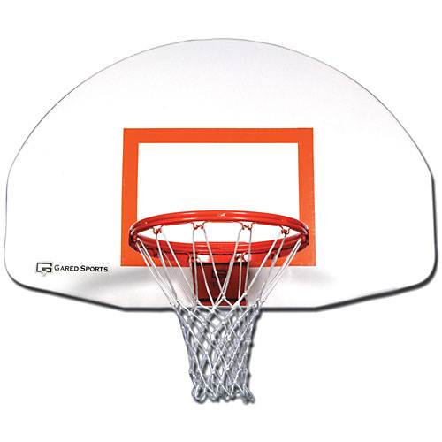 Gared Steel Fan Shaped Front Mount Backboard - White | 1140156