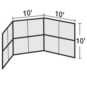 Chain Link Backstop-10' w/Hood-No Wings | BSCL10H