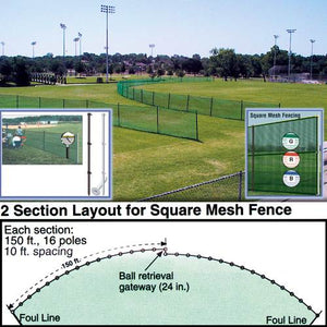 OUTFIELD FENCING 150' ROLL - DK GRN | 1196788