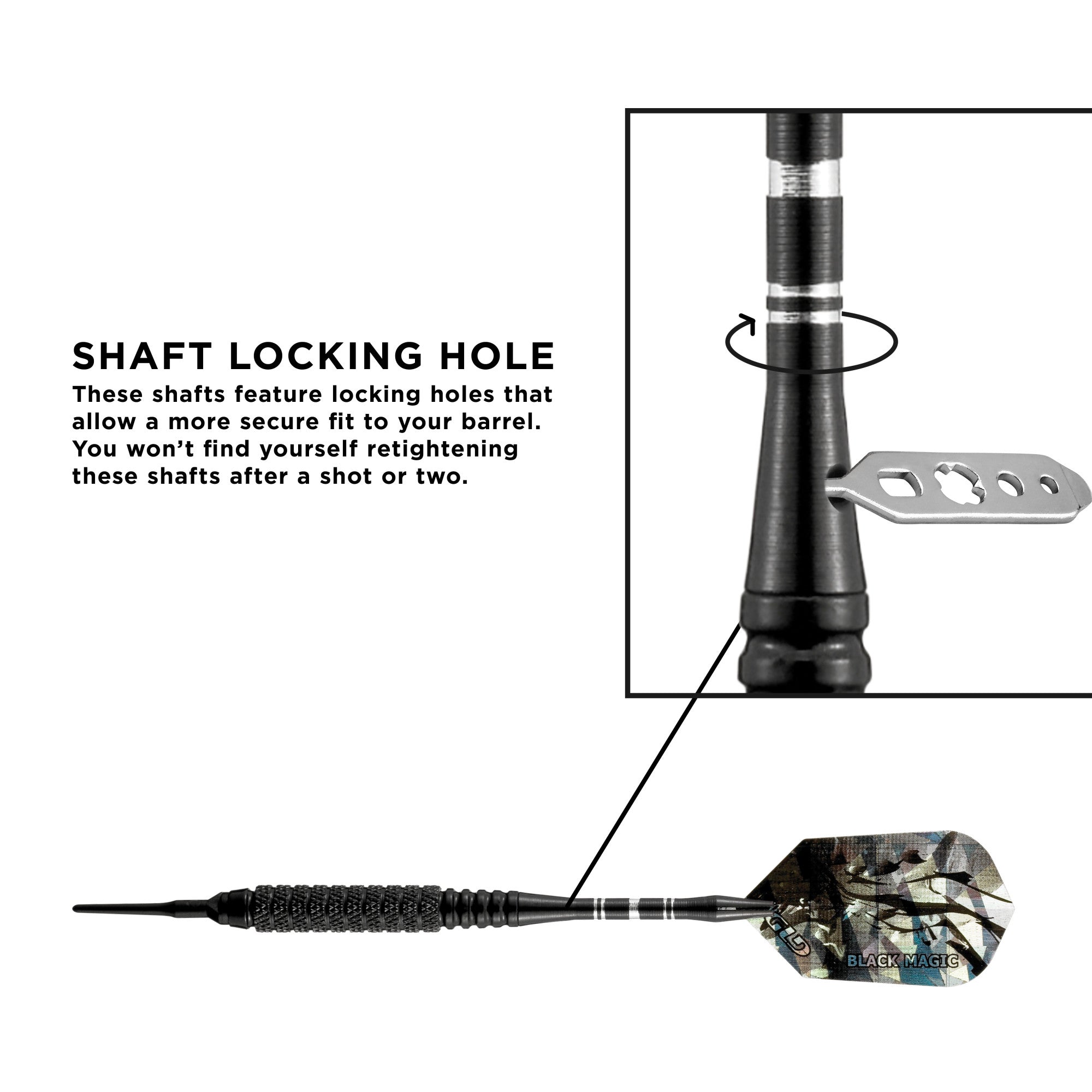 Viper Black Magic Soft Tip Darts 10 Knurled Rings 18 Grams