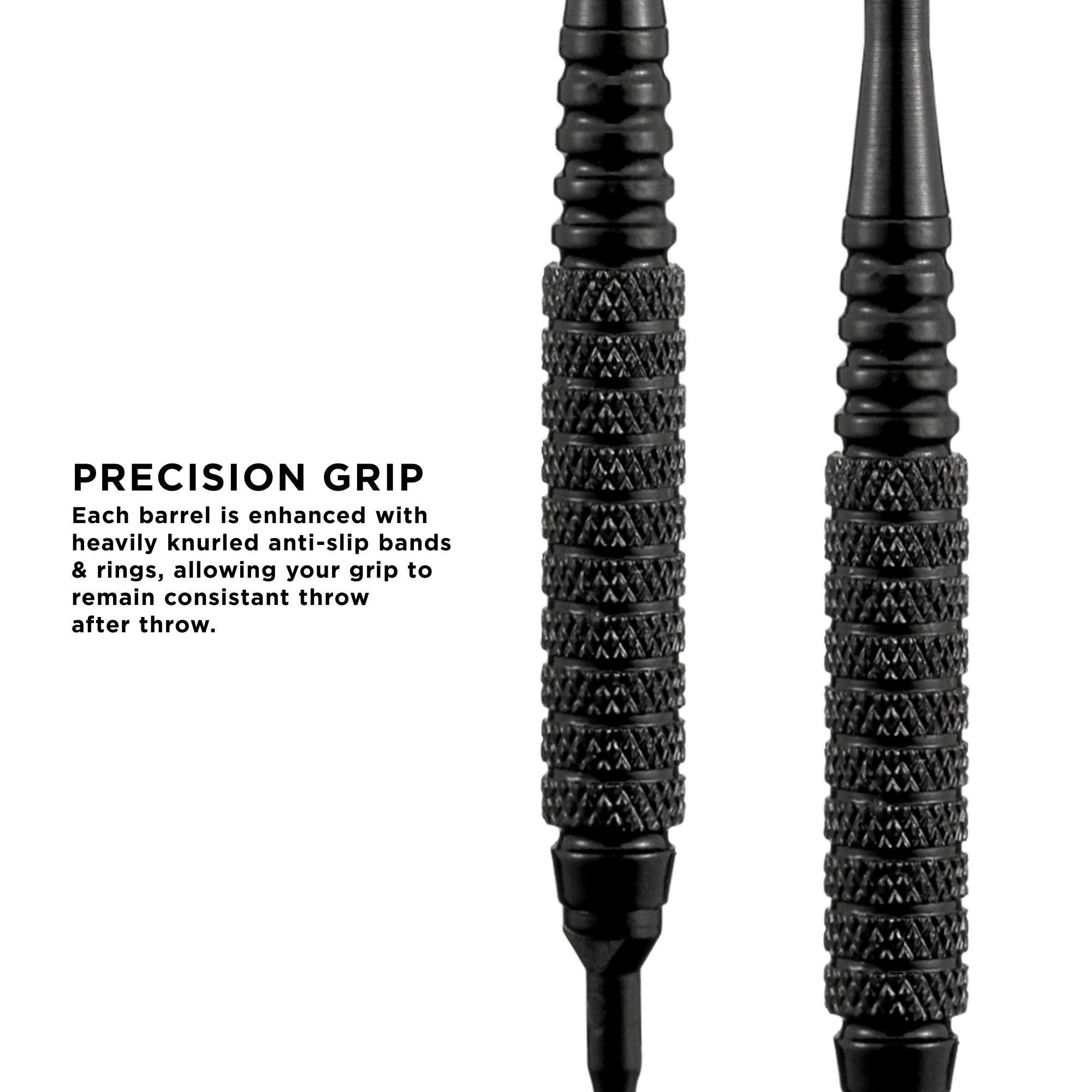 Viper Black Magic Soft Tip Darts 10 Knurled Rings 18 Grams