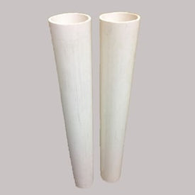 white PVC conduit pipes or ground sleeves for sports net posts