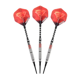 Elkadart Tornado 90% Tungsten Soft Tip Dart Set 4 Red and 2 Black Rings
