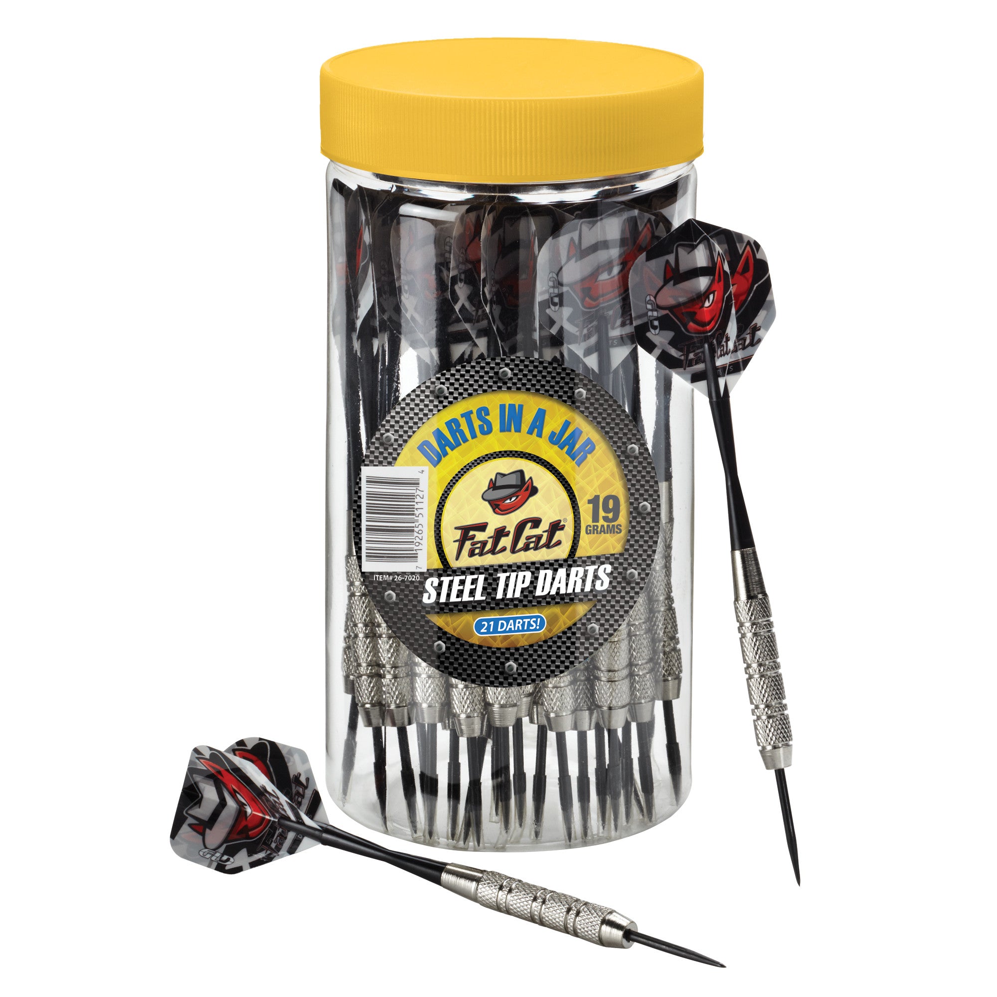 Fat Cat Darts in a Jar Steel Tip 20 Grams 21 Count