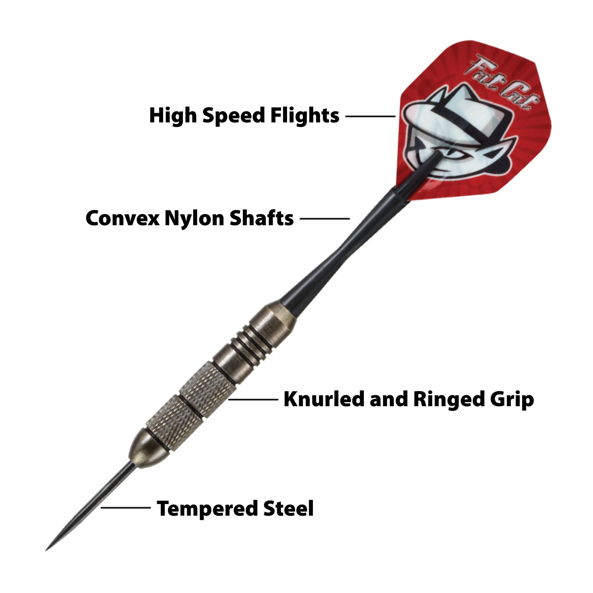 Fat Cat Twin Pack Steel Tip Darts 19 Grams