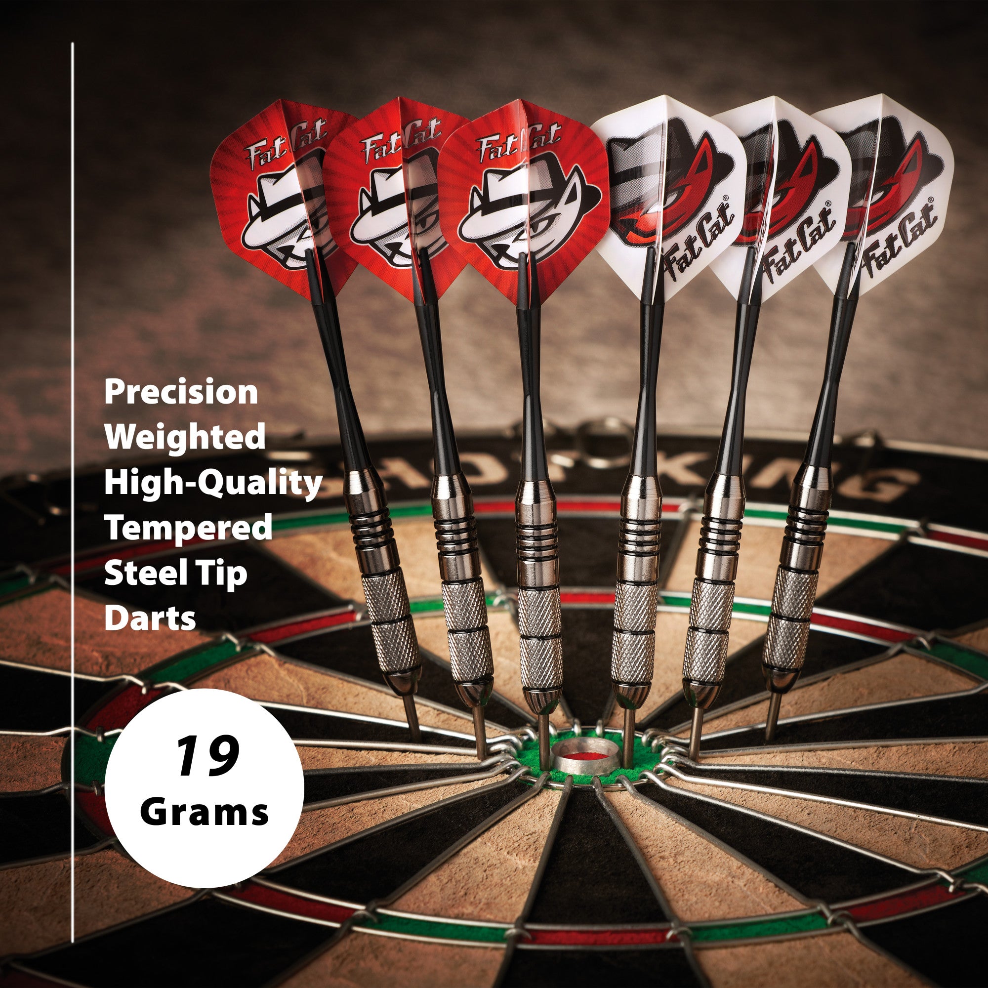 Fat Cat Twin Pack Steel Tip Darts 19 Grams