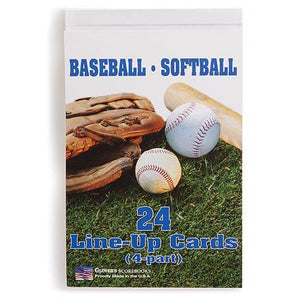 Baseball/Softball Line-Up Card Booklet | MCLINEUP