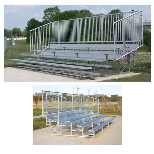 4 Row 21' Vertical Picket Bleacher | NB0421V