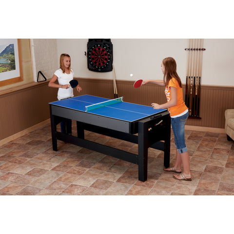 Image of Fat Cat 3-in-1 6' Flip Multi-Game Table Blue Top