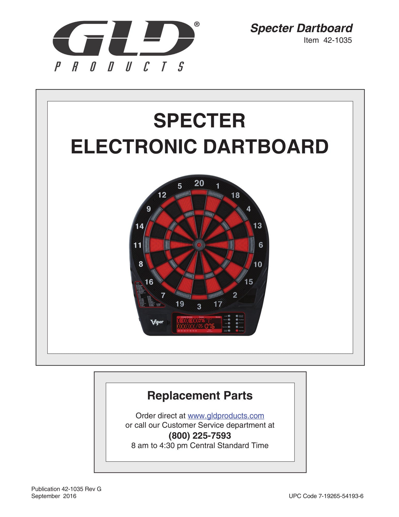 Viper Specter Electronic Dartboard, 15.5" Regulation Target