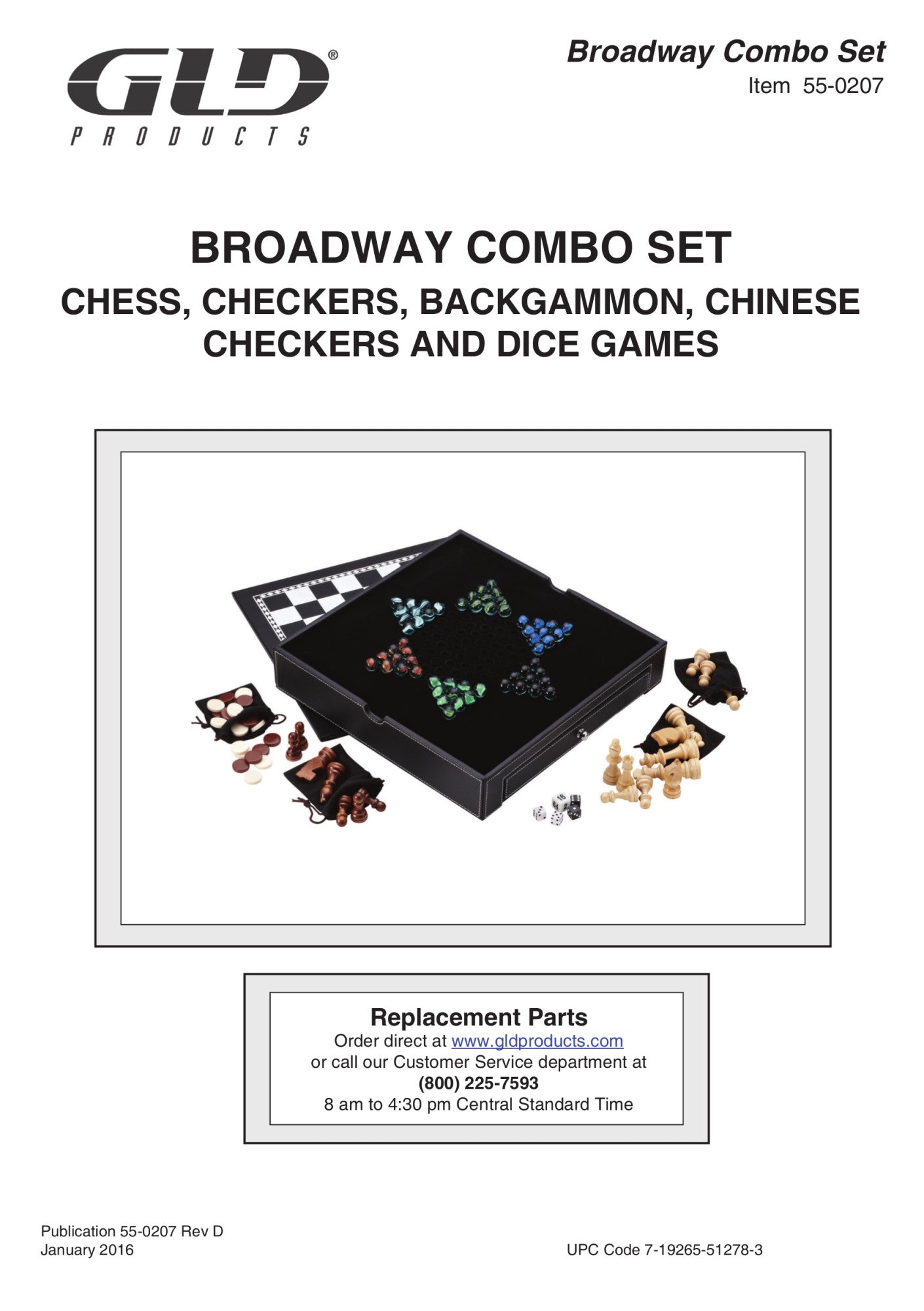 Mainstreet Classics 5-in-1 Broadway Game Combo Set