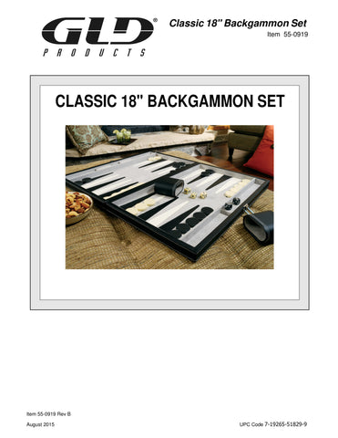 Image of Mainstreet Classics Classic 18" Backgammon Set