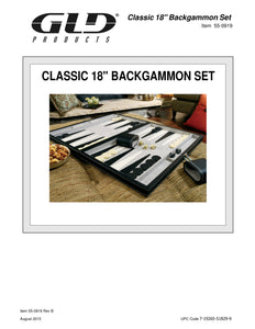 Mainstreet Classics Classic 18" Backgammon Set