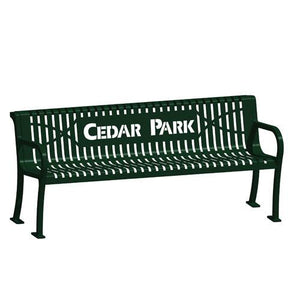 4' Letter Lex Bench Wave  12 Spaces Max | 1275650