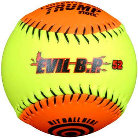 Trump® AK-EVIL-BP52 Evil Sports 12" Batting Practice 52/300 Synthetic Leather Softball - One Dozen | 1394803