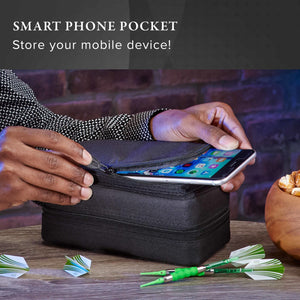 Casemaster Plazma Pro Dart Case with Black Zipper and Phone Pocket