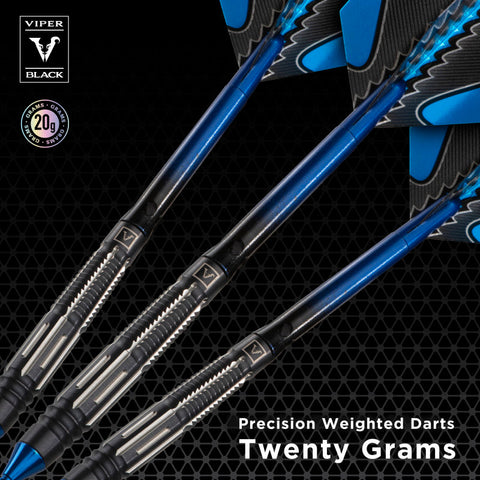 Image of Viper Black Flux 90% Tungsten Steel or Soft Tip Conversion Darts Blue 20 Grams