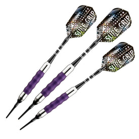 Viper Sure Grip Soft Tip Darts 18 Grams, Purple Accessory Set 