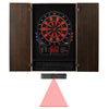 Viper Metropolitan Espresso Soft Tip Dartboard Cabinet, 800 Electronic Dartboard, and Dart Laser Line