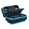 Casemaster Plazma Pro Dart Case Black with Blue Zipper and Phone Pocket