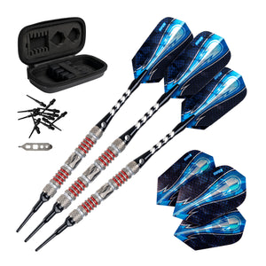 Viper Astro 80% Tungsten Soft Tip Darts Red Rings 18 Grams