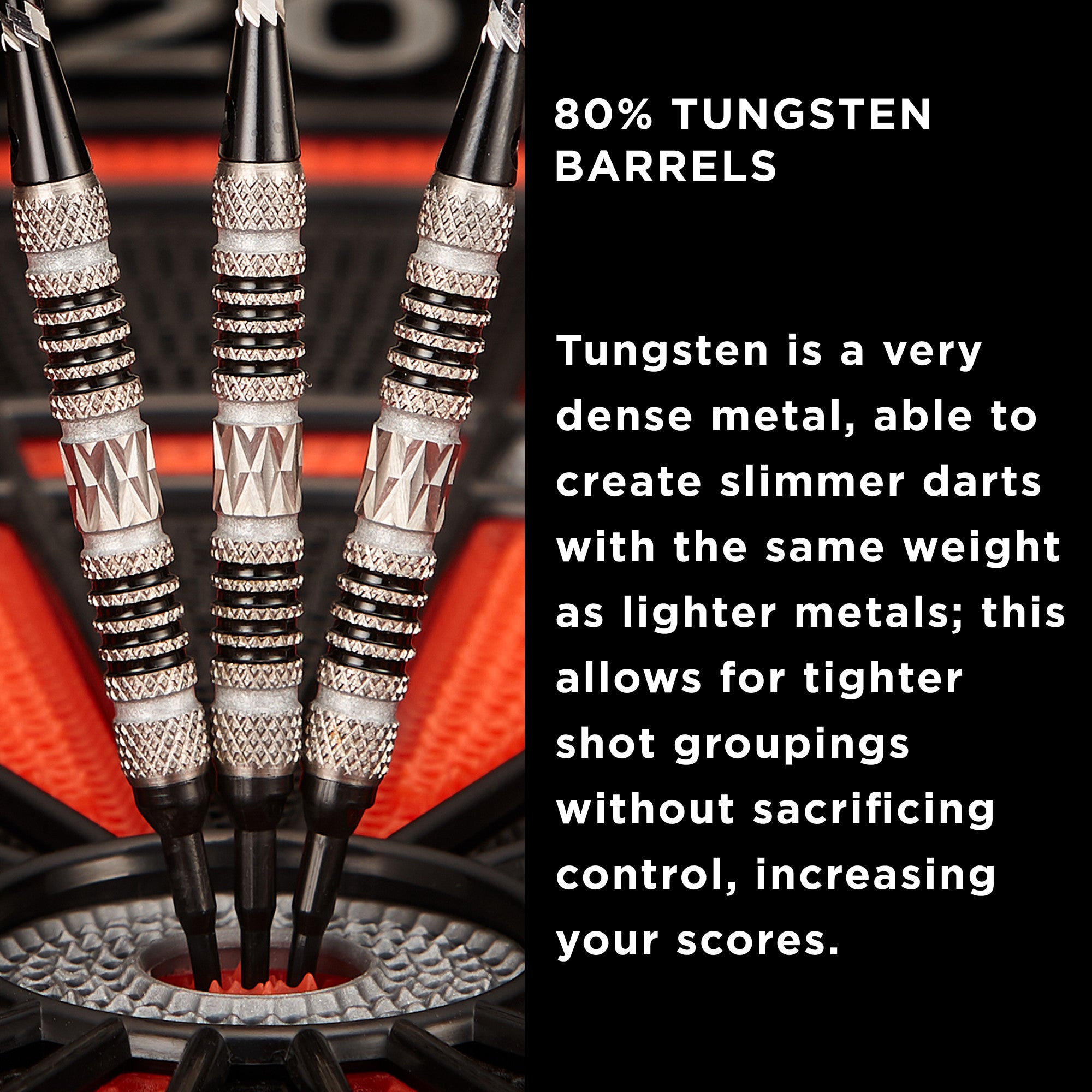 Viper Astro 80% Tungsten Soft Tip Darts Black Rings