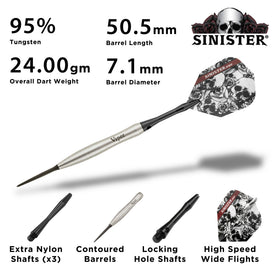 Viper Sinister 95% Tungsten Steel Tip Darts 