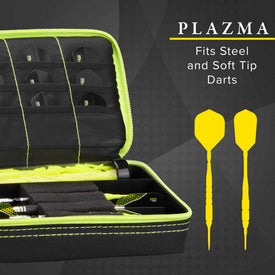 Casemaster Plazma Dart Case Black with Yellow Zipper 