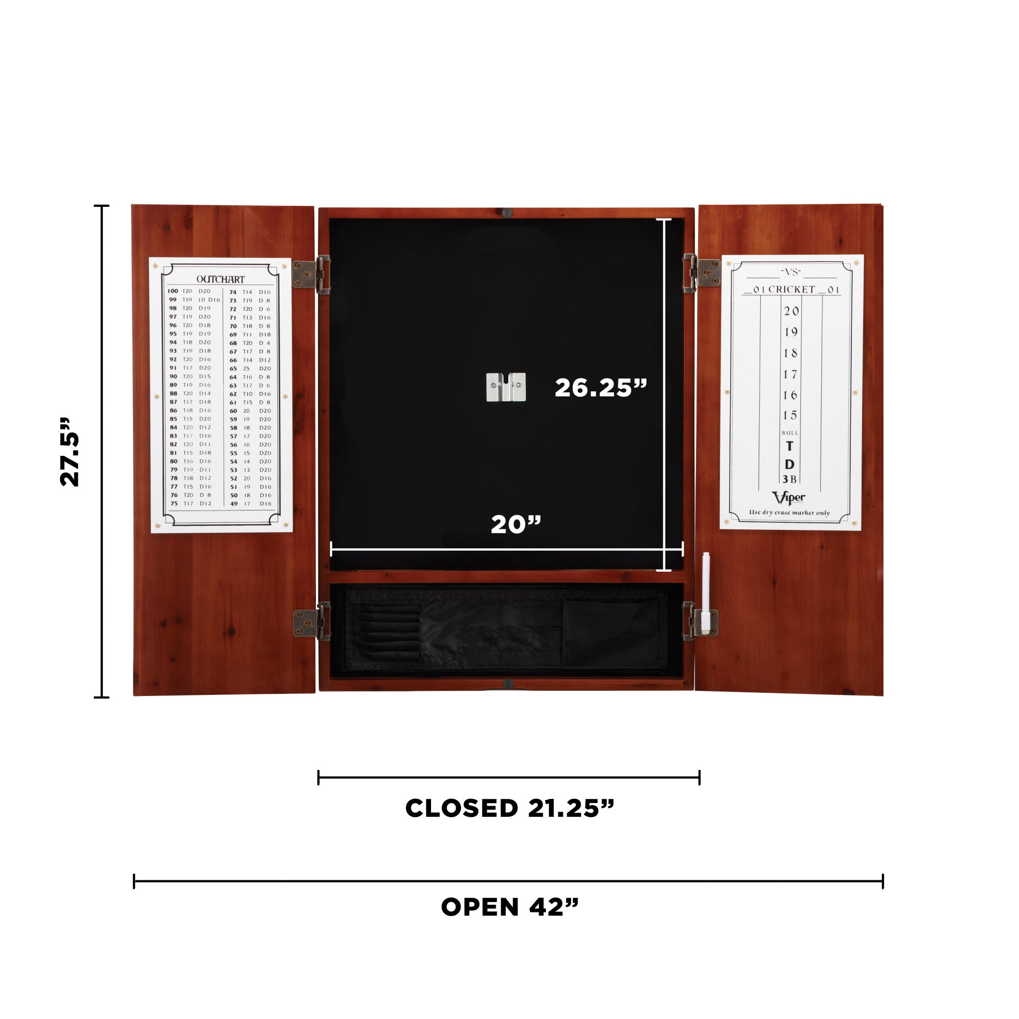 Viper Dead On Sisal Dartboard & Metropolitan Cabinet - Thumbnail 3