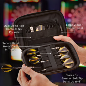 Casemaster Sentinel Dart Case Gold Maze Art Series 