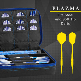 Casemaster Plazma Dart Case Black with Sapphire Zipper 