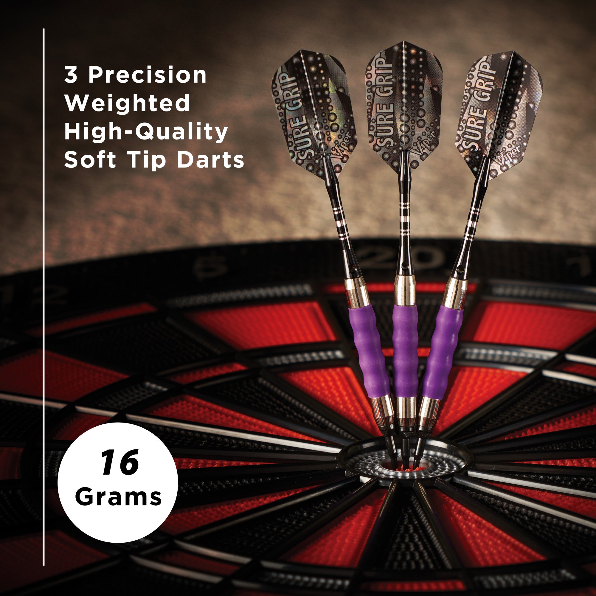 Viper Sure Grip Soft Tip Darts Purple