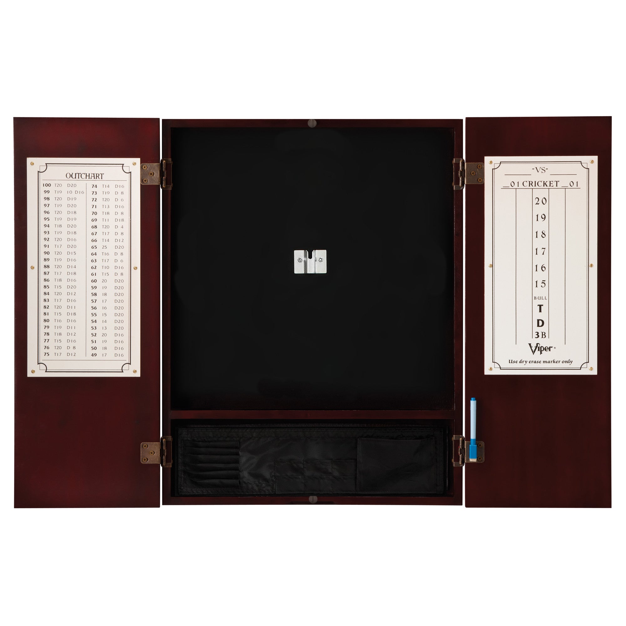 Viper Razorback Sisal Dartboard & Metropolitan Mahogany Cabinet