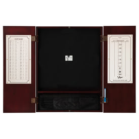 Viper Metropolitan Mahogany Steel Tip Dartboard Cabinet, Viper Dead-On Bristle Dartboard, Viper Underground Raven Steel Tip Darts 25 Grams, and Viper Dart Laser Line 