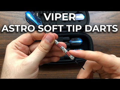 Viper Astro 80% Tungsten Soft Tip Darts, Blue Accessory Set with Case