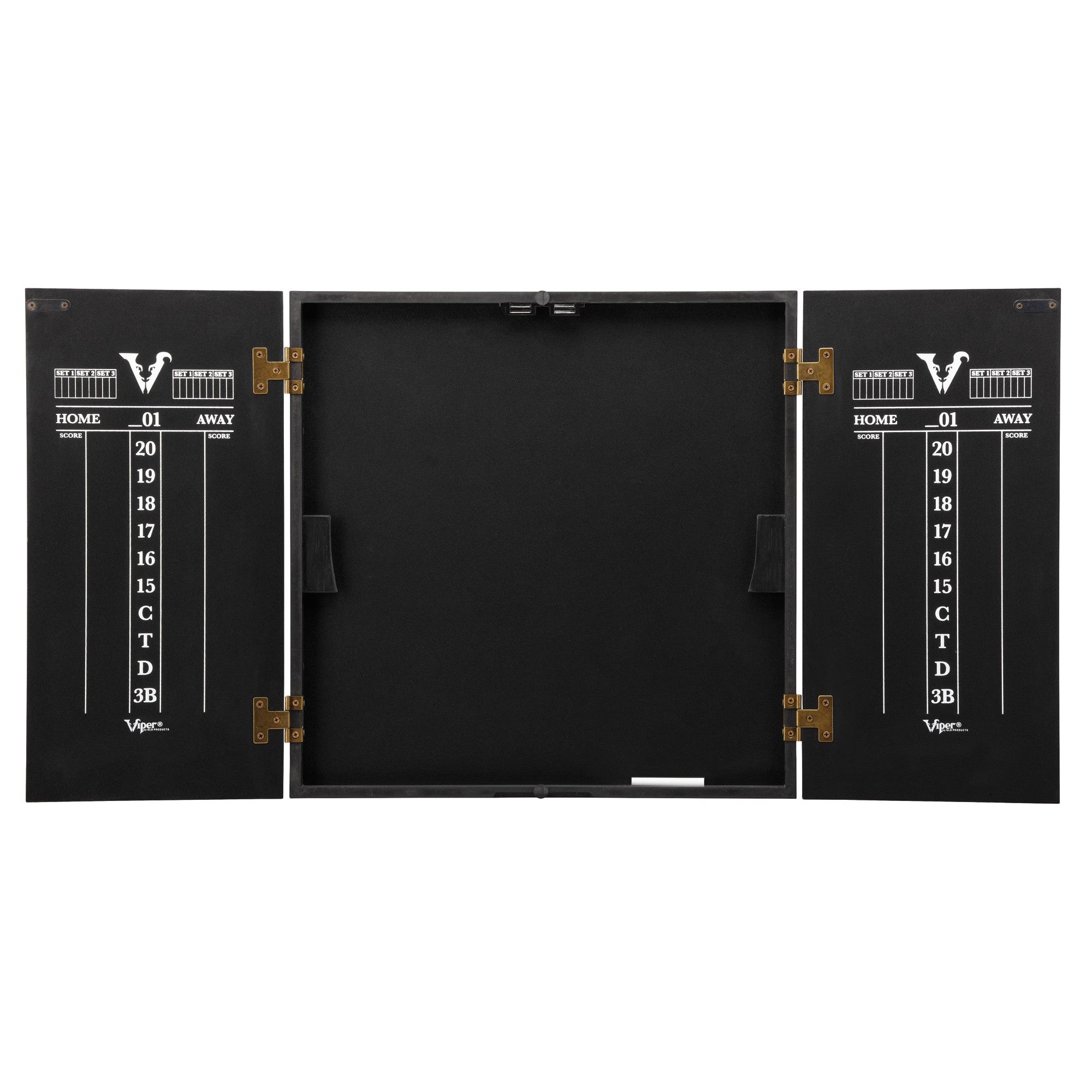 Viper Hideaway Dartboard Cabinet with Reversible Traditional Dartboard