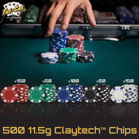 Fat Cat 500Ct Texas Hold'Em Poker Chip Set 