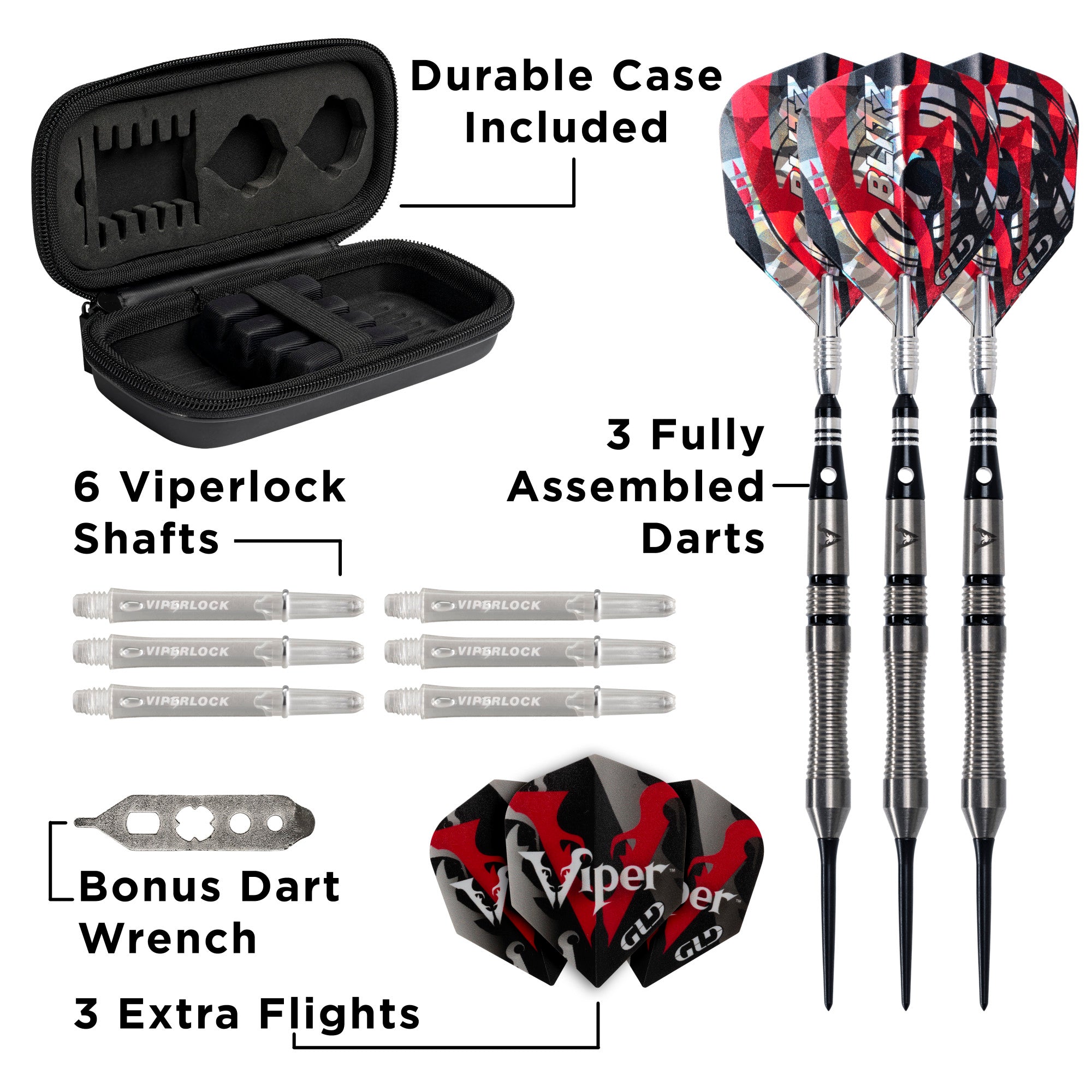 Viper Bully 80% Tungsten Steel Tip Darts