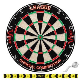Viper League Sisal Dartboard and Wall Defender III 