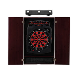 Viper Solar Blast Electronic Dartboard, Metropolitan Mahogany Cabinet & Shadow Buster Dartboard Lights